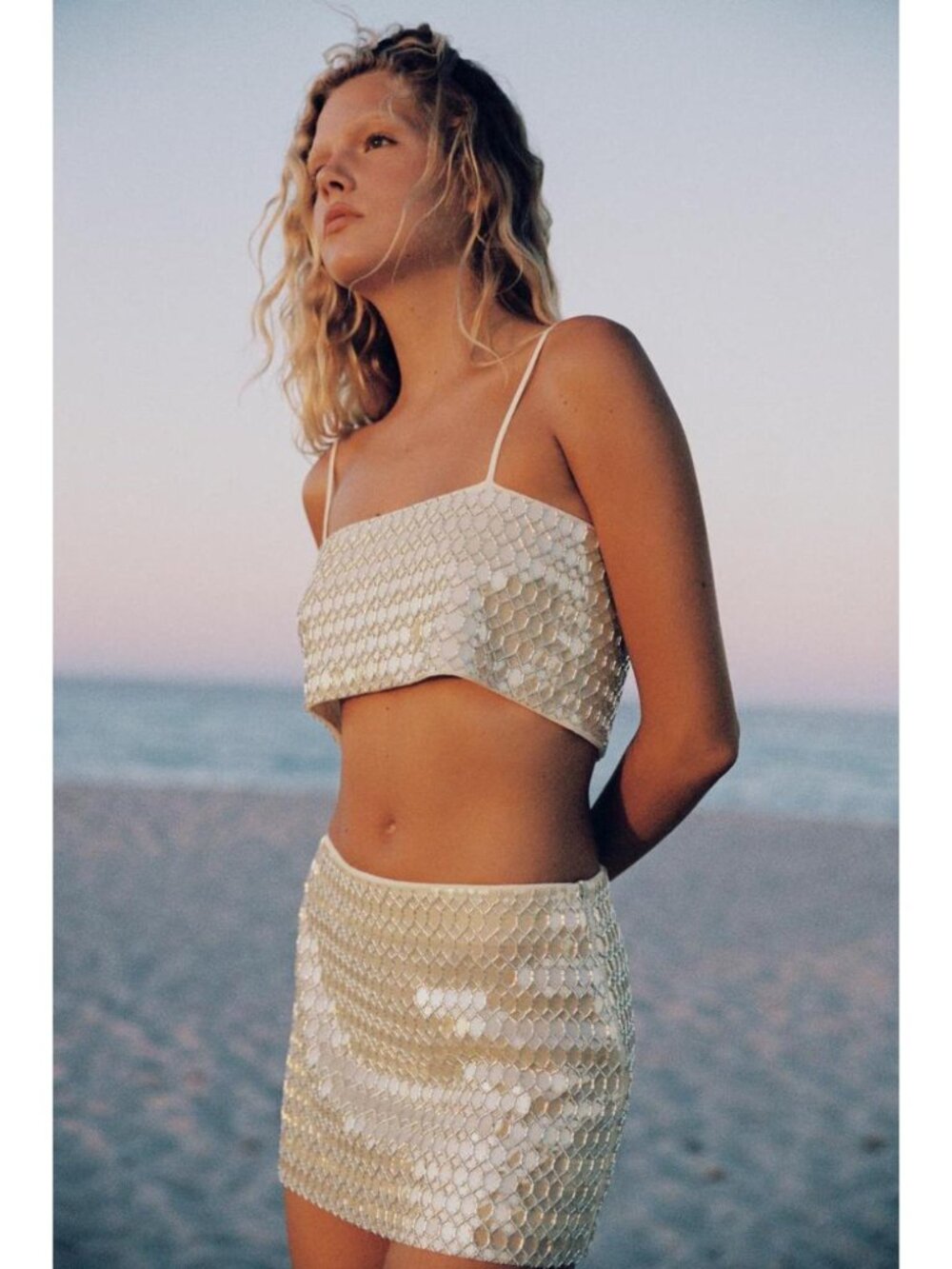 ZARA BEADED MINI SKIRT 3210/402/712 - Picture 2 of 5